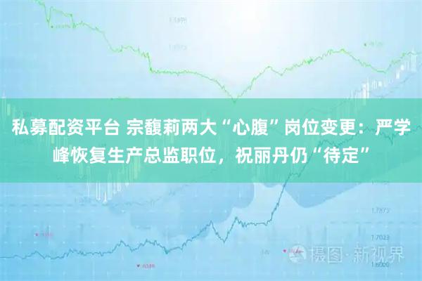 私募配资平台 宗馥莉两大“心腹”岗位变更：严学峰恢复生产总监职位，祝丽丹仍“待定”